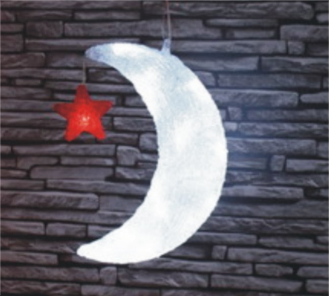  manufactured in China  FY-001-I18 cheap christmas acrylic MOON WITH STAR light bulb lamp  corporation