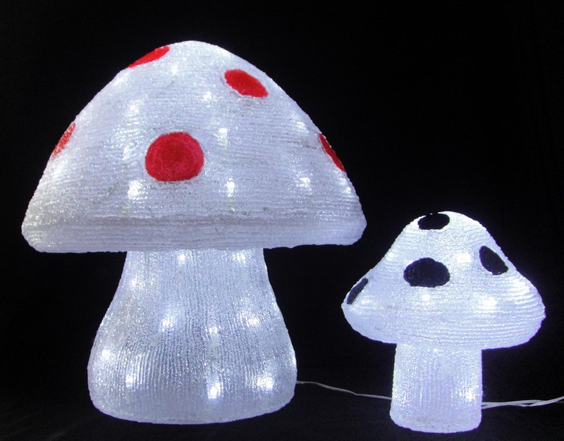 FY-001-O01圣诞丙烯酸蘑菇灯球泡灯 FY-001-O01便宜的圣诞丙烯酸蘑菇灯球泡灯 亚克力灯