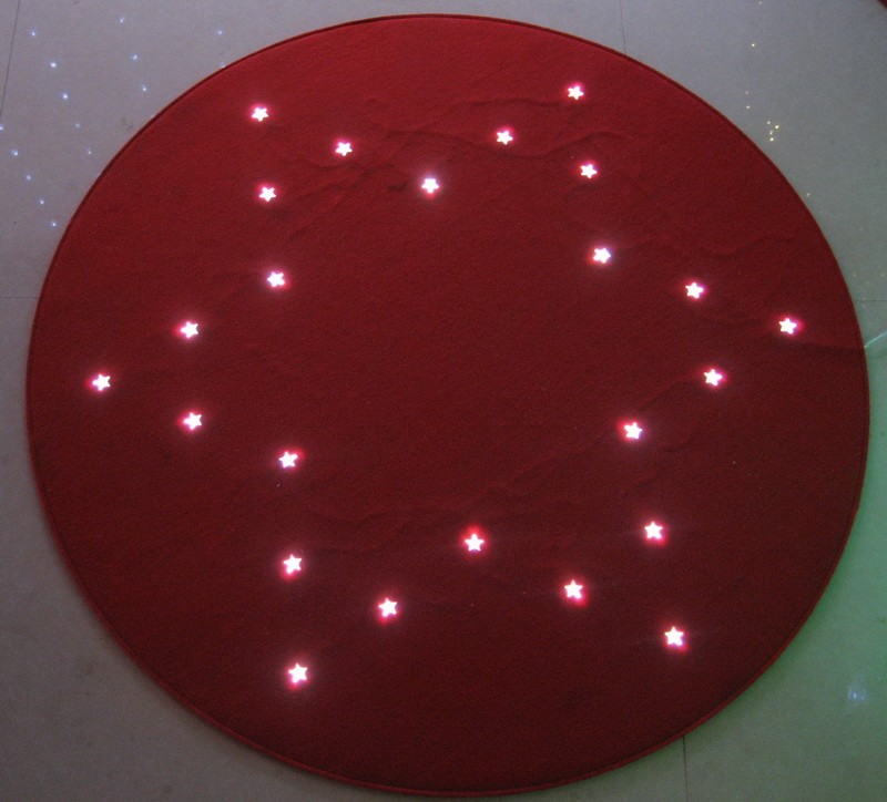 FY-002-A28圣诞一轮的LED地毯灯球泡灯门垫 带LED地毯灯泡灯FY-002-A28廉价圣诞圆门垫 地毯光照范围