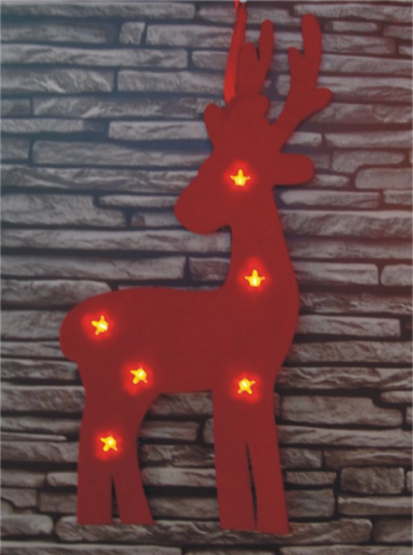 FY-002-B06圣诞驯鹿毡地毯 FY-002-B06便宜的圣诞驯鹿毡地毯灯泡灯管 - 地毯光照范围 manufactured in China 