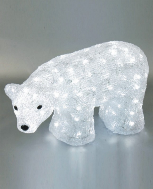 FY-001-C05圣诞压克力北极熊光球泡灯 FY-001-C05便宜的亚克力圣诞北极熊光球泡灯