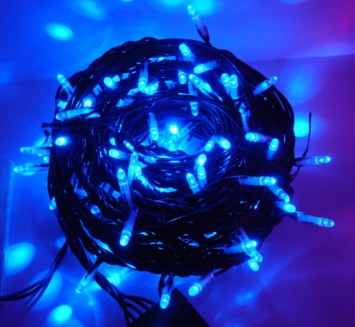 LED圣诞灯球泡灯串链 LED便宜的圣诞装饰灯球泡灯串链